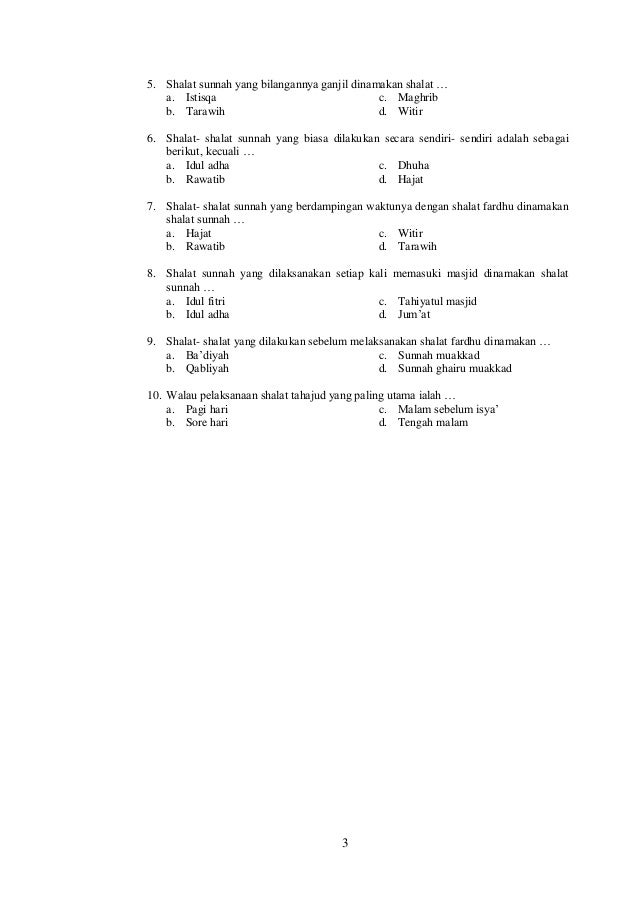 Bab 12 Shalat Sunah Berjamaah dan Munfarid