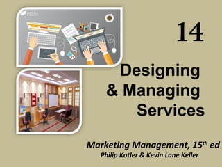 Designing
& Managing
Services
Marketing Management, 15th
ed
Philip Kotler & Kevin Lane Keller
14
 