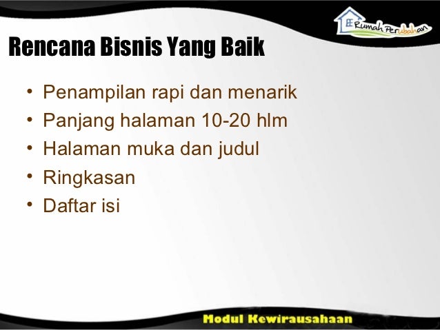 Bab 13 rencana bisnis