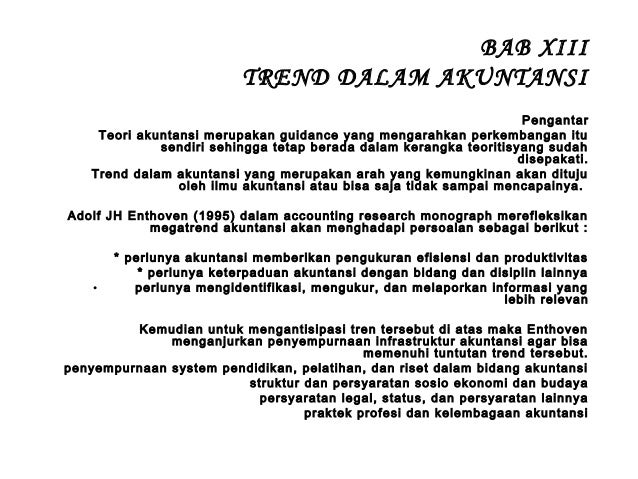 Trend Dalam Akuntansi
