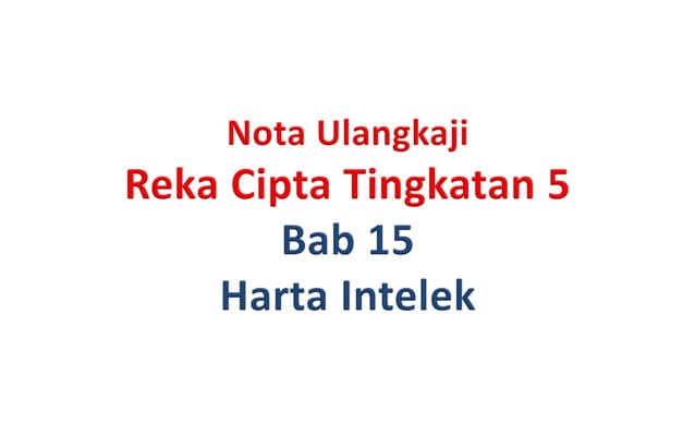 15 Harta Intelek | PPT