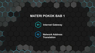 MATERI POKOK BAB 1
Internet Gateway
01
Network Address
Translation
02
 