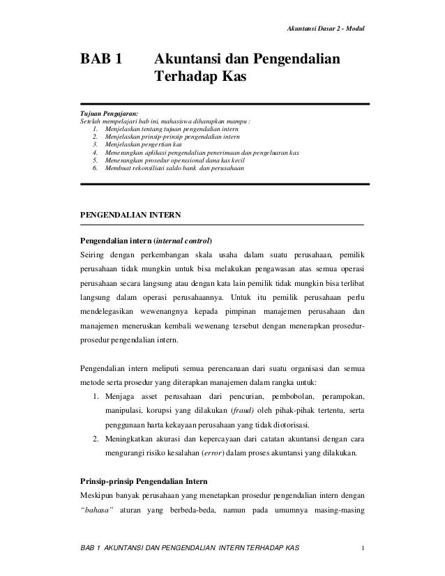 Jurnal penyesuaian kas kecil metode imprest