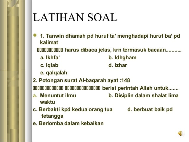 Agama Islam Bab 1 Berlomba Tentang Kebaikan