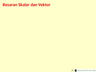 27
Besaran Skalar dan Vektor
 