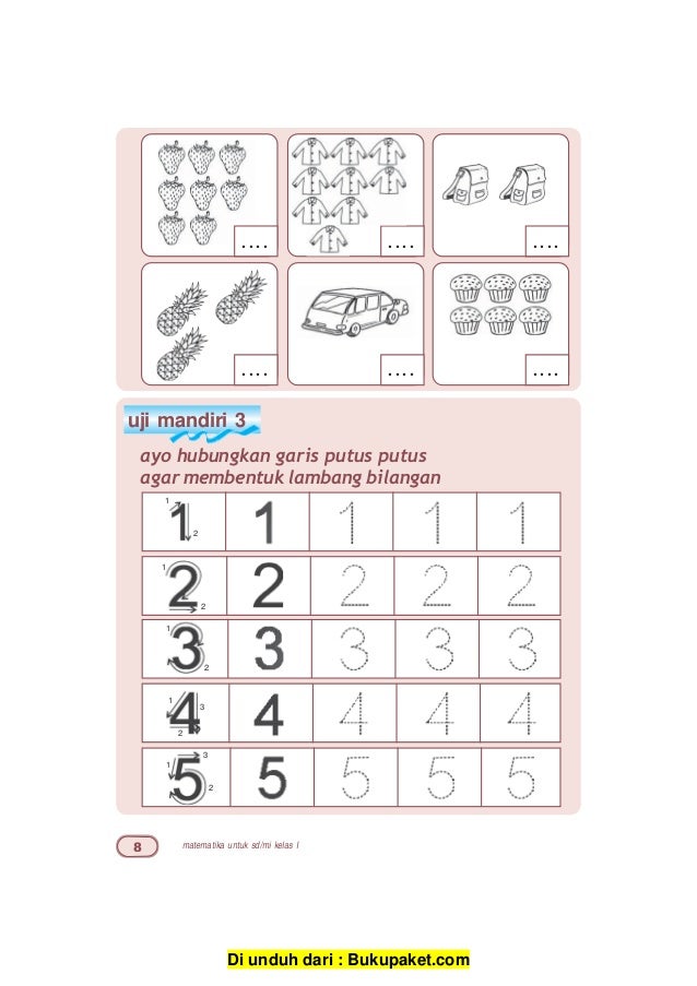 Bab 1 bilangan cacah dan lambangnya Kelas 1 SD MI 