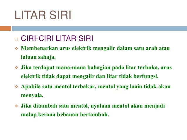 Perbezaan Litar Siri Dan Litar Selari Rintangan Dalam Litar