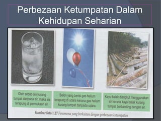 Perbezaan Ketumpatan Dalam
Kehidupan Seharian
 