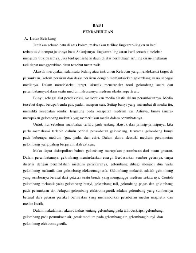 Makalah Gejala Gelombang