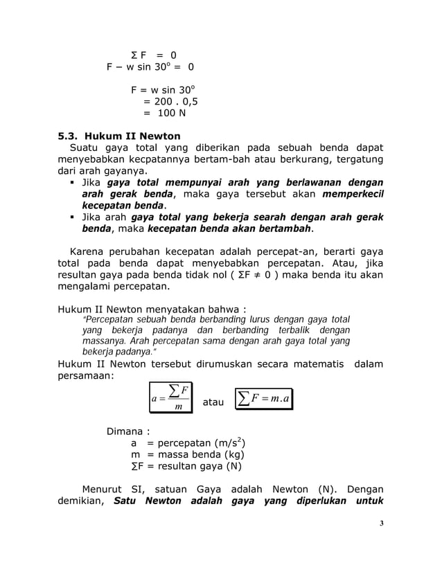 Bab1 hukum newton | PDF