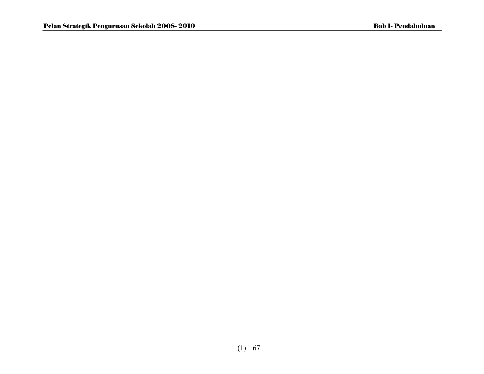 Pelan Strategik Pengurusan Sekolah 2008- 2010            Bab 1- Pendahuluan




                                                (1) 67
 