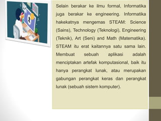 pengenalan informatika pemula pada mata pelajaran TIK | PPTX