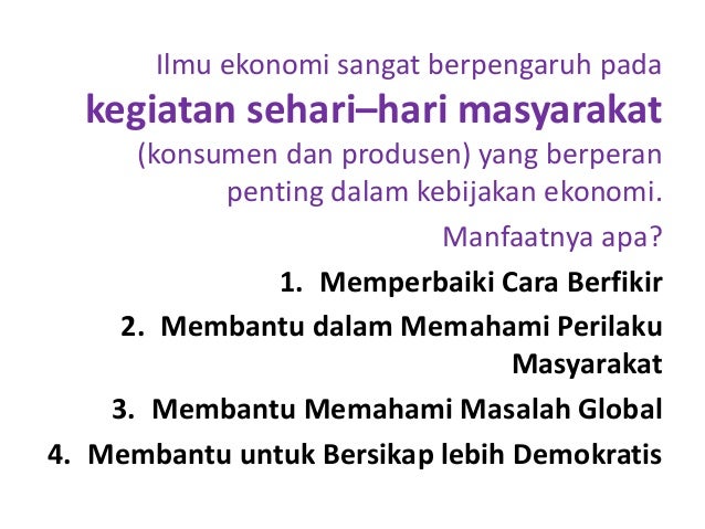 Konsep Dasar Ilmu Ekonomi