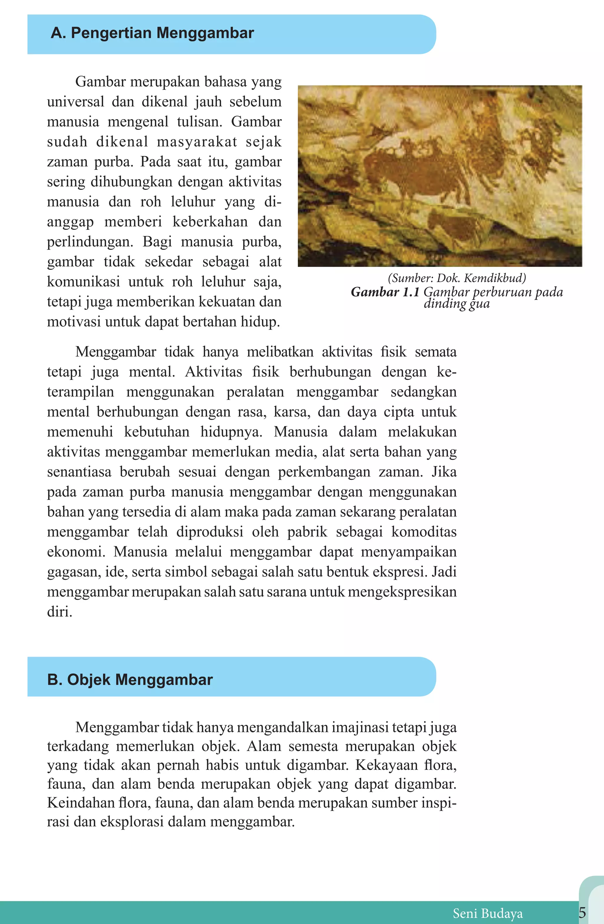 Bab 1 menggambar flora, fauna, dan alam benda | PDF