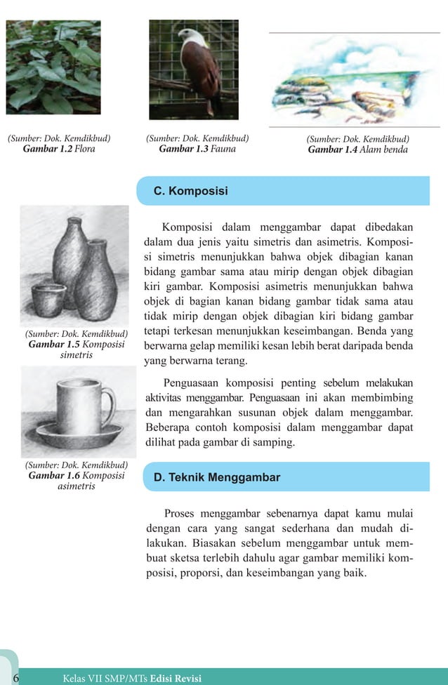 Bab 1 menggambar flora, fauna, dan alam benda | PDF