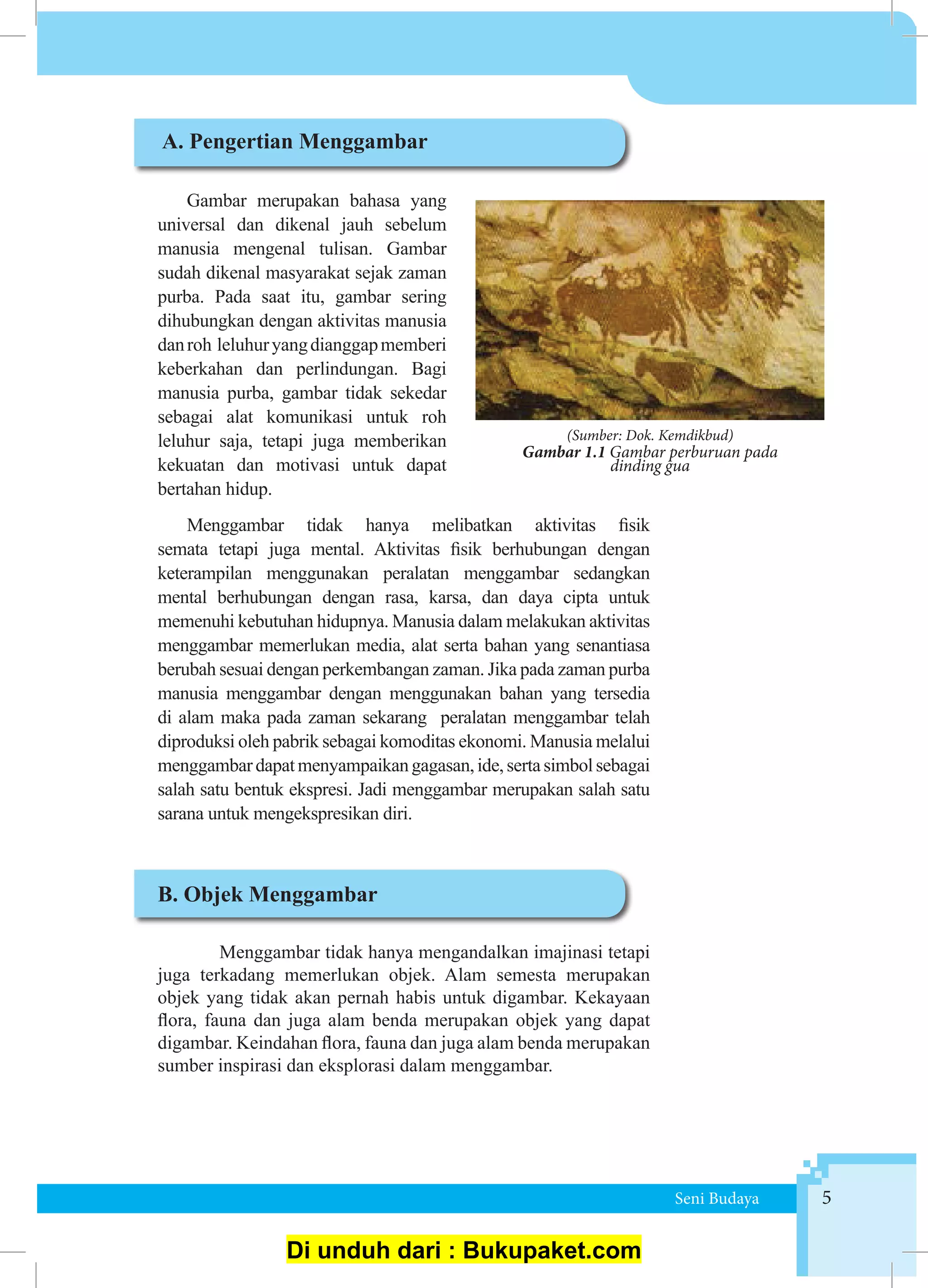 Bab 1 menggambar flora, fauna, dan alam benda | PDF