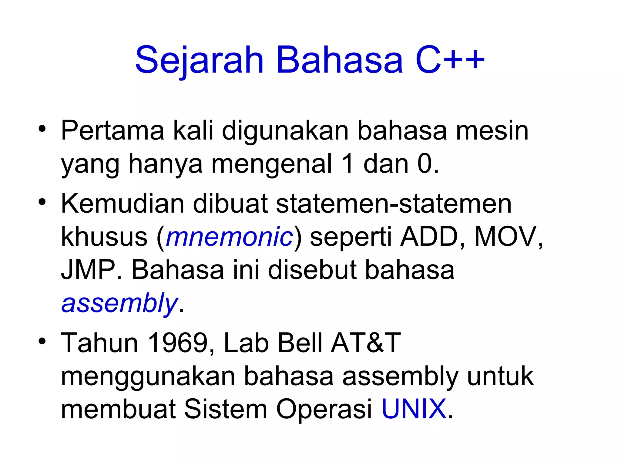 Bab 1 pengantar c++ 2 | PPT