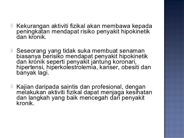 Bab 1 pengenalan aktiviti, kesihatan dan penyakit hipokineti