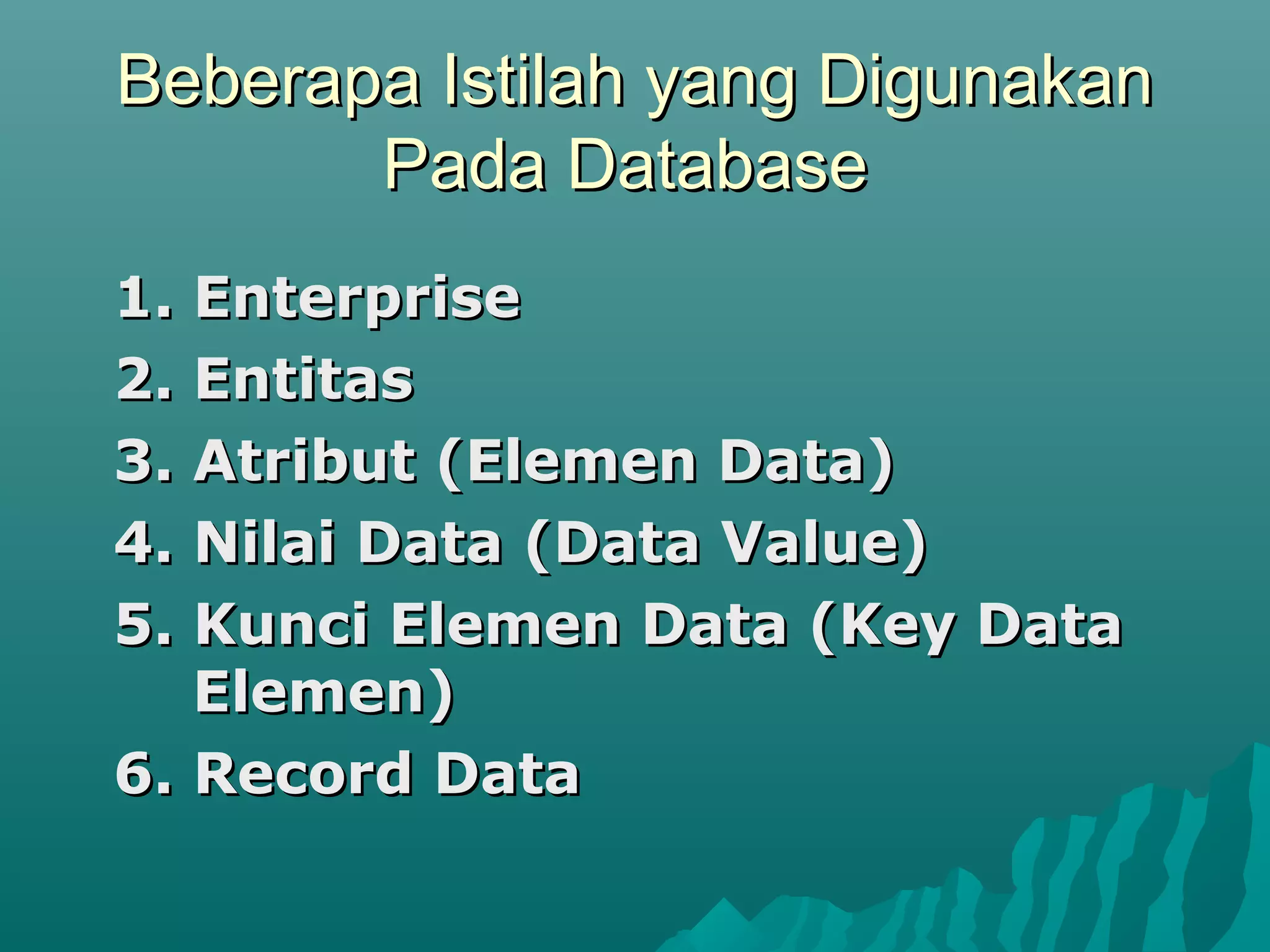 pengenalan basis data | PPT