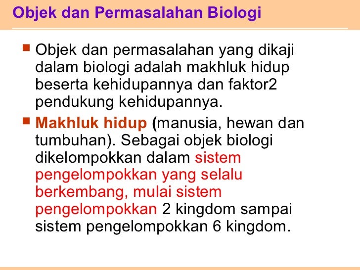 Contoh Ruang Lingkup Dan Permasalahan Biologi Barisan Contoh