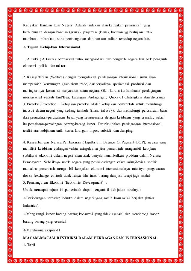 Bab 1 Ruang Lingkup Ekonomi Internasional