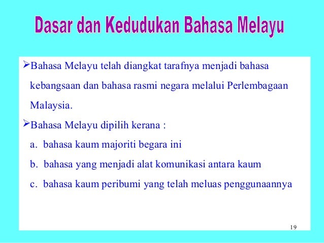 Bab 1 Sejarah Bahasa  Melayu