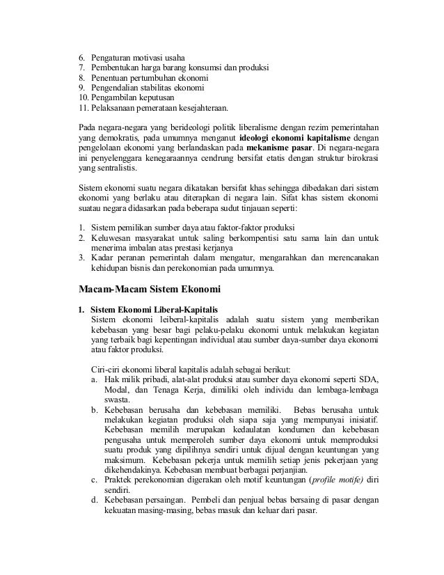 Bab 1 Sistem Ekonomi Indonesia Bab 1 Sistem Ekonomi Indonesia