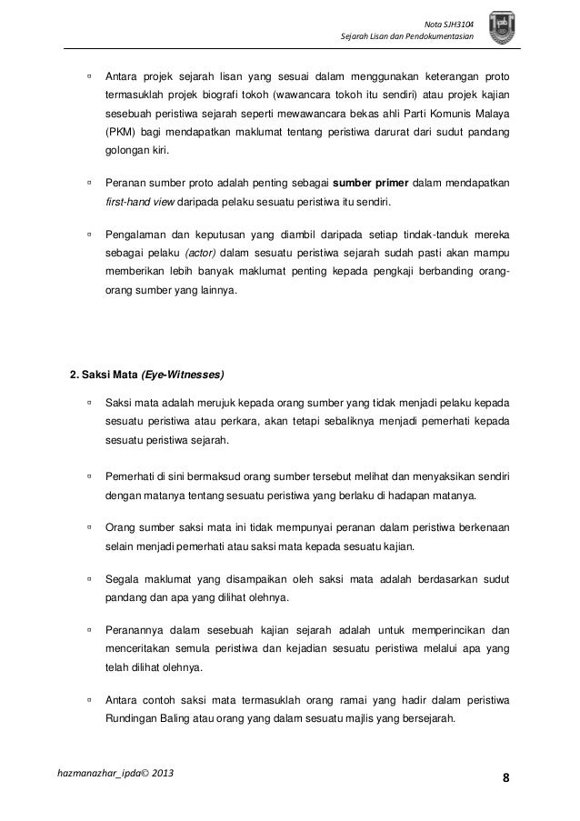 Sejarah Lisan Tajuk 1