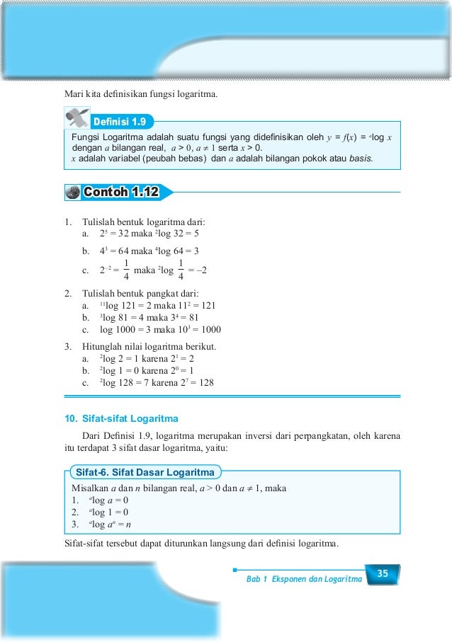 Contoh Grafik Fungsi Logaritma - Rommy 7081