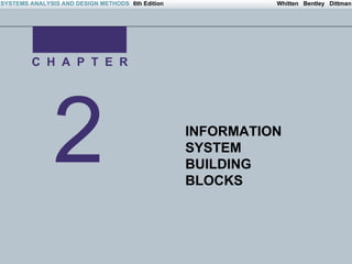 2 C  H  A  P  T  E  R INFORMATION SYSTEM  BUILDING  BLOCKS 