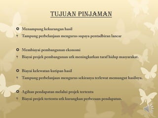 Cth:cukai pendapatan perseorangan  cukai pendapatan syarikat, cukai pintu , cukai tanah dan duti setem.