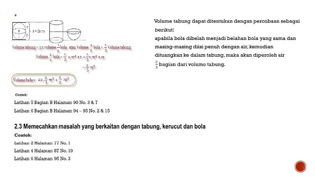 Bangun Ruang sisi lengkung: Tabung, Kerucut dan Bola
