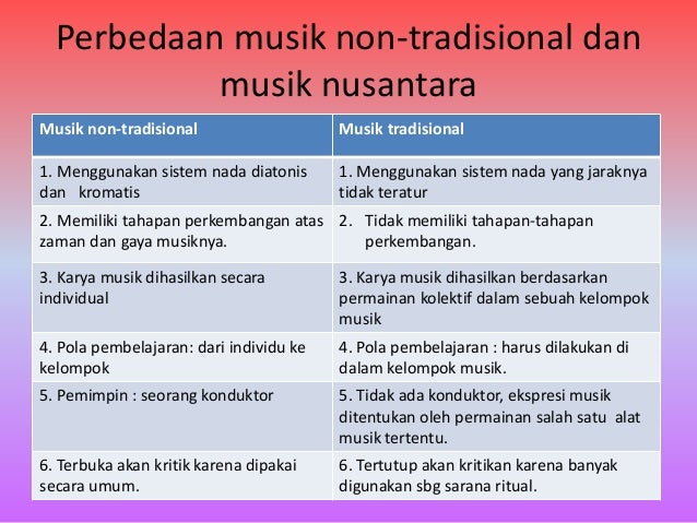 Apa Perbedaan Seni Musik Tradisional Dengan Musik Modern