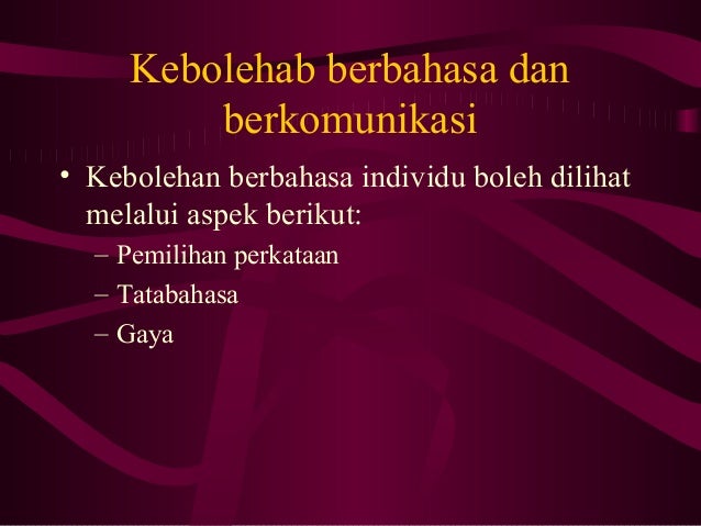 Bahasa dalam Komunikasi