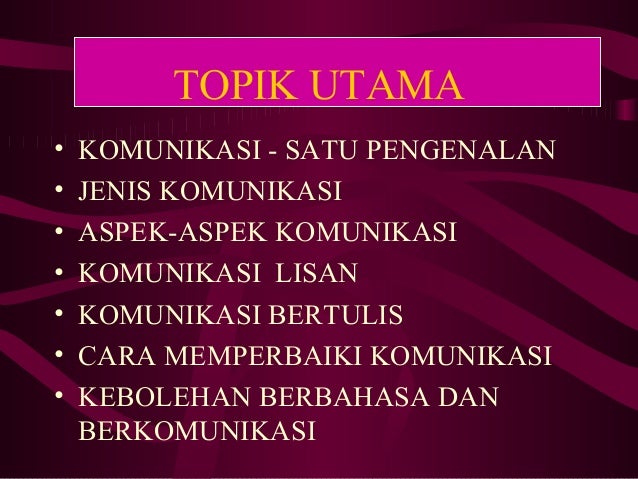 Bahasa dalam Komunikasi