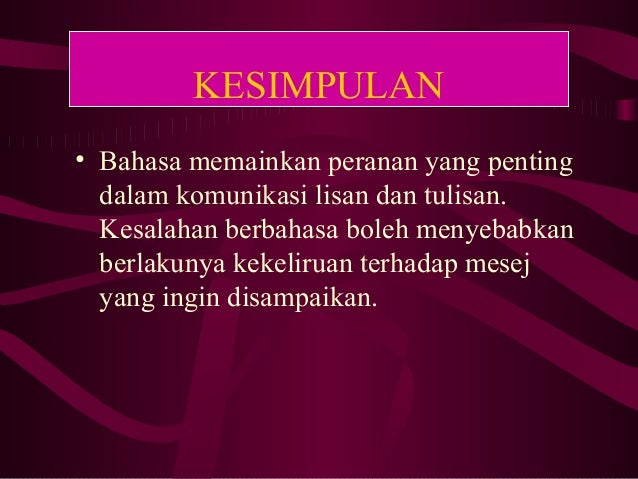 Bahasa dalam Komunikasi