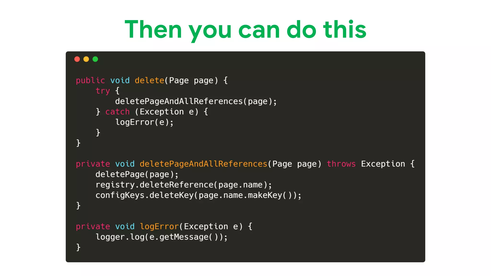 Then you can do this
 