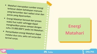 Energi
Matahari
 