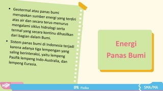 Energi
Panas Bumi
 
