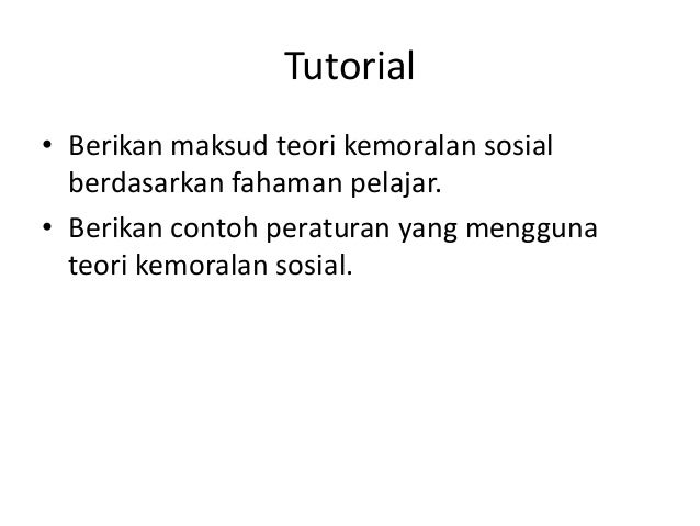 Teori Kemoralan Sosial - Bab 2