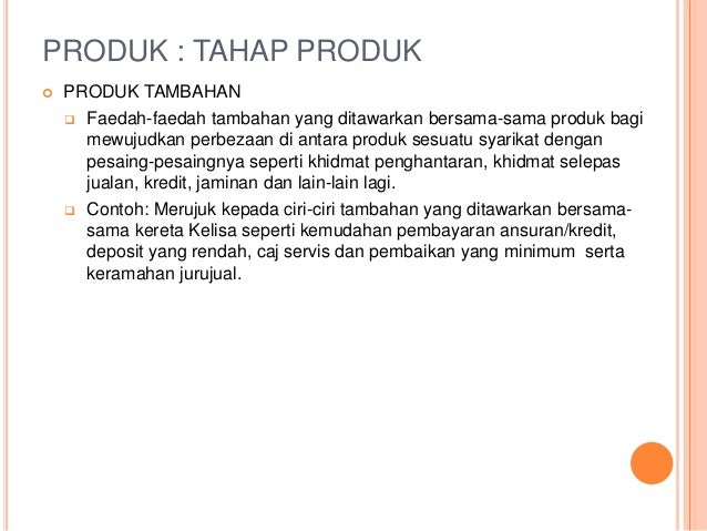 Campuran Pemasaran Bagi Produk Kereta