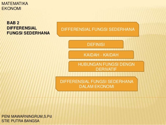 Bab 2 Differensial Sederhana