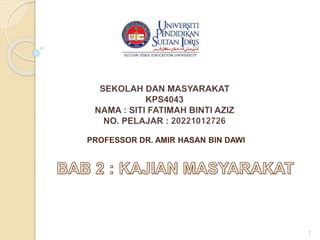 PROFESSOR DR. AMIR HASAN BIN DAWI
1
 