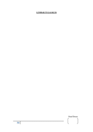 50
LEMBAR TUGAS/KUIS
Paraf Dosen
 