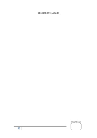 53
LEMBAR TUGAS/KUIS
Paraf Dosen
 