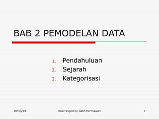 Bab 2 Pemodelan Data Dan Sejarah Pemodelan Ppt