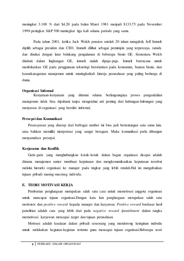 Makalah Prilaku Organisasi