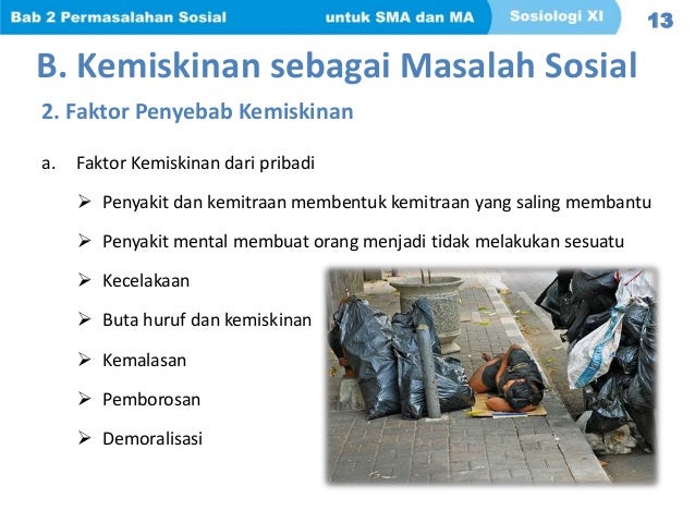 Faktor penyebab masalah sosial