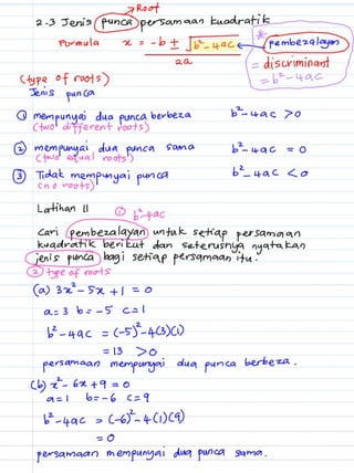 Bab 2 persamaan kuadratik