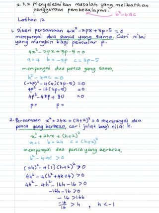 Bab 2 persamaan kuadratik